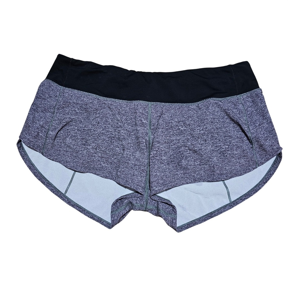 Lululemon Speed Up Mid-Rise 2.5" Running Shorts Heather Lux Multi Black Size 8 - Picture 3 of 9